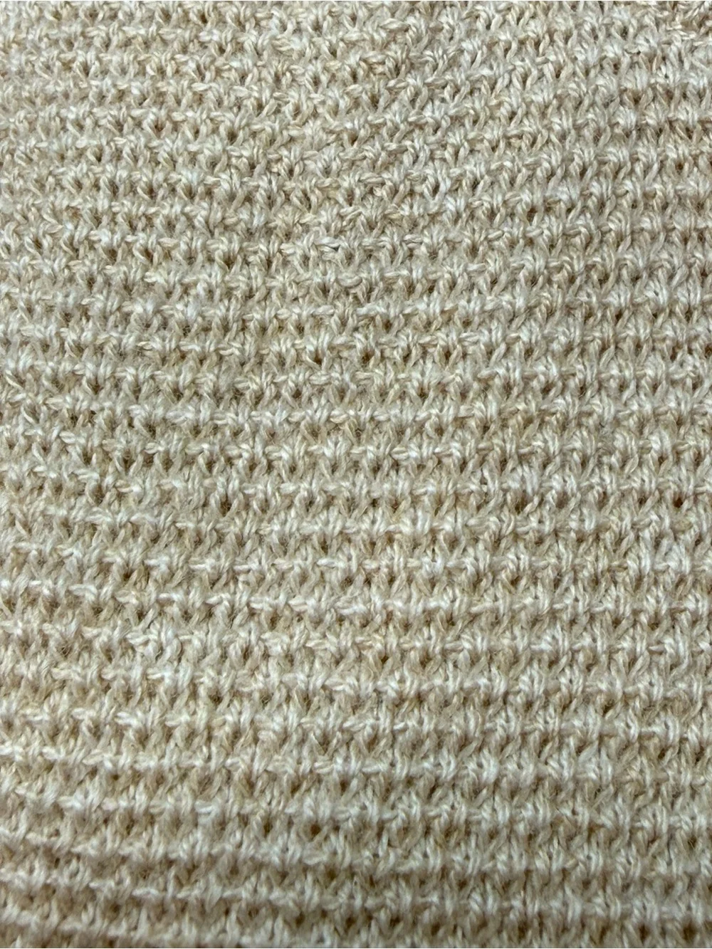 J.Crew Seed Stitch Cotton Crewneck Sweater Heathered Khaki Tan Light Medium NWT